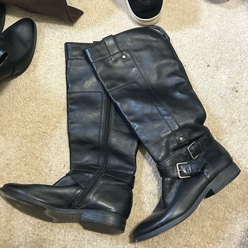 Marc fisher black tall boots